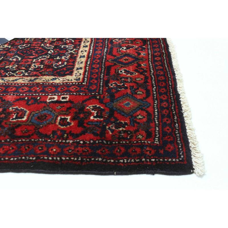 ECARPETGALLERY Hand-knotted Kayseri Vintage Dark Navy Wool Rug - 3'11 x 4'10