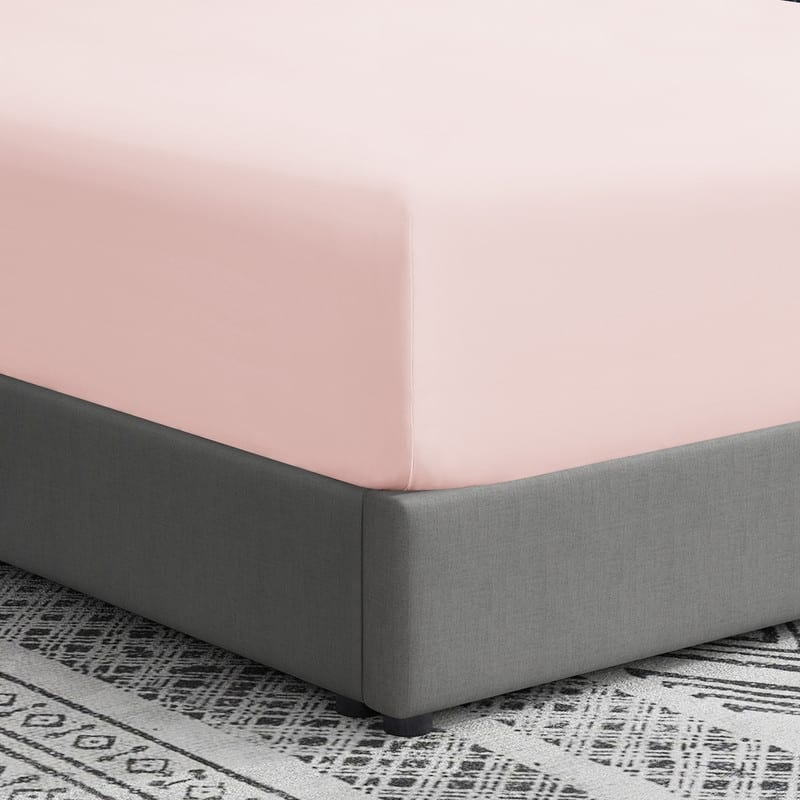 Swift Home Double Brushed Microfiber 18-21-Inch Extra-Deep Pocket Single Fitted Sheet - California King - Blush