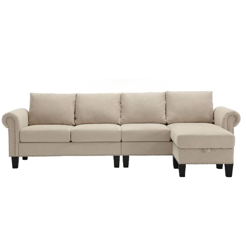 Convertible Sectional Sofa with Storage