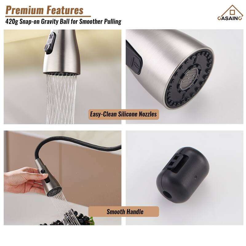 Single Handle Pull Down Sprayer Kitchen Faucet