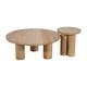 preview thumbnail 3 of 2, Sagebrook Home Mango Wood Elegant Pair of Boho Coffee Tables for Modern Homes