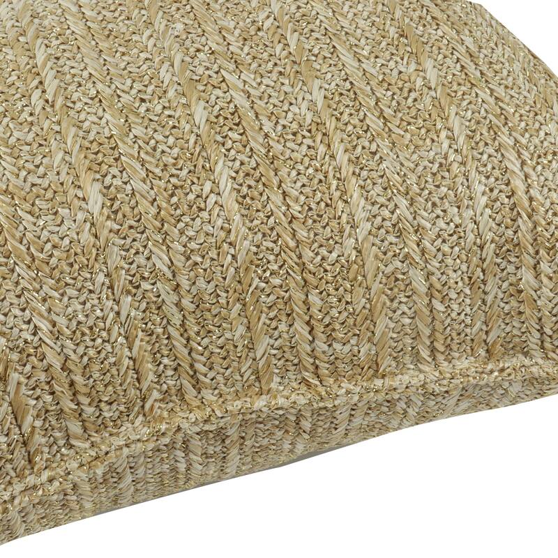 Outdoor/Indoor Throw Pillows, Decorative Throw Pillows With Inserts,Simulated Straw Weaving Square Pillows
