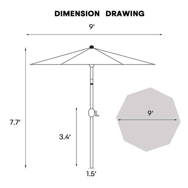 Patio umbrella crank diagram