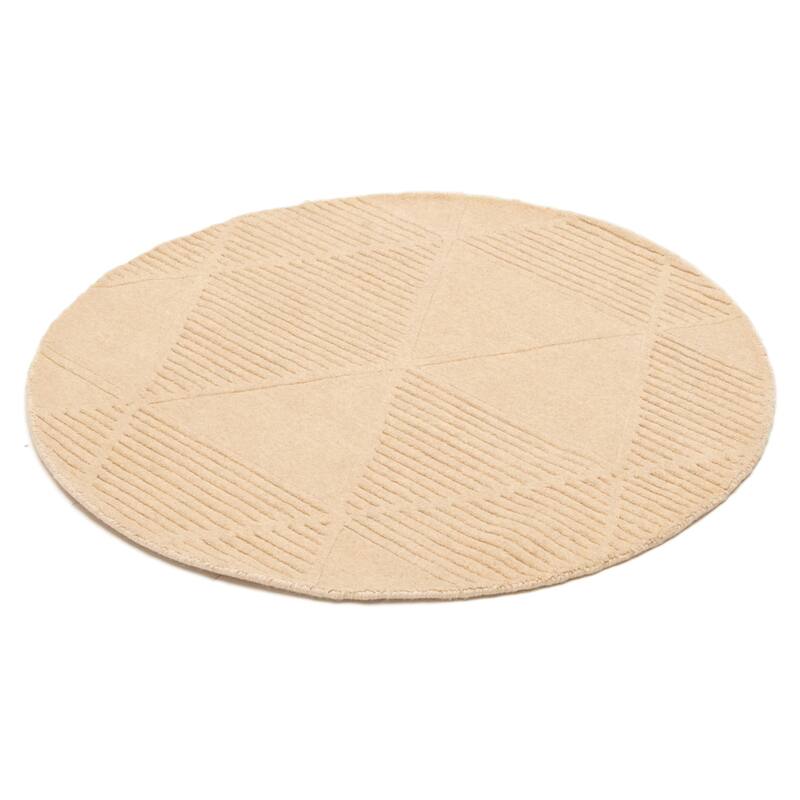 Kashkuli Gabbeh Beige Rug 4'0" x 4'0" - 4'0 x 4'0