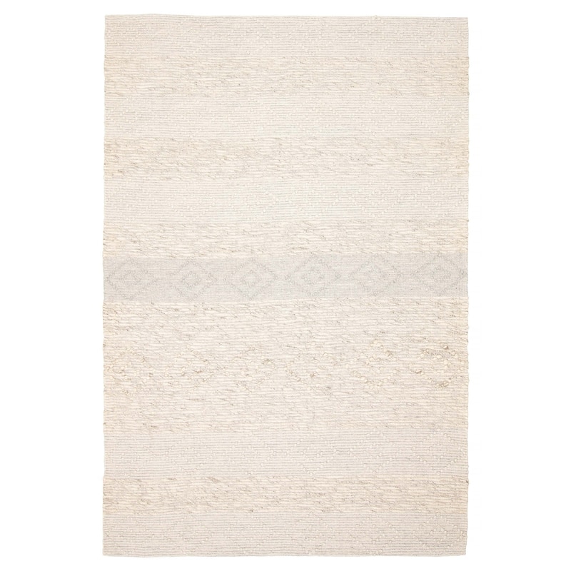 ECARPETGALLERY Braid weave Sienna Khaki Wool Rug - 6'2 x 9'1 - Khaki - 6'2 x 9'1