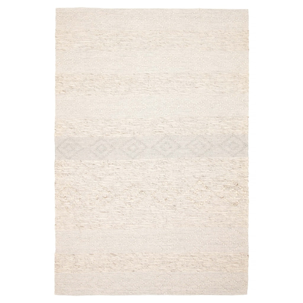 ECARPETGALLERY Braid weave Sienna Khaki Wool Rug - 6'2 x 9'1