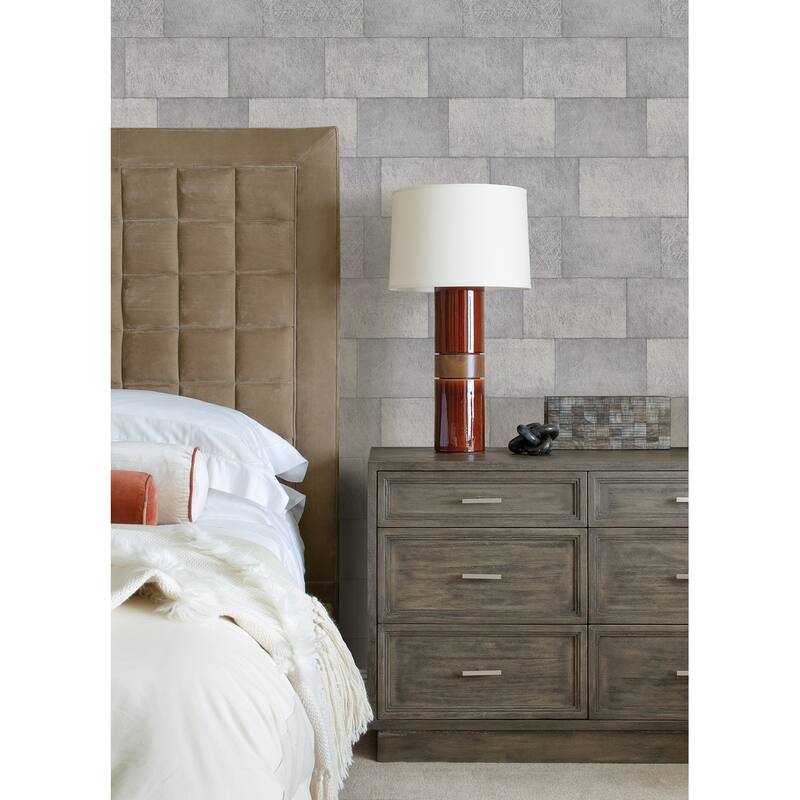 Advantage Lyell Light Grey Stone Wallpaper