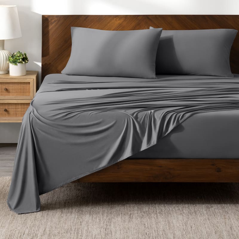 Bare Home Microfiber Stretch Knit Sheet Set