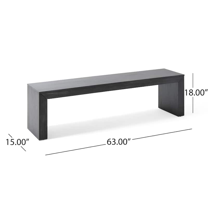 Pannell Farmhouse Acacia Wood Dining Bench by Christopher Knight Home