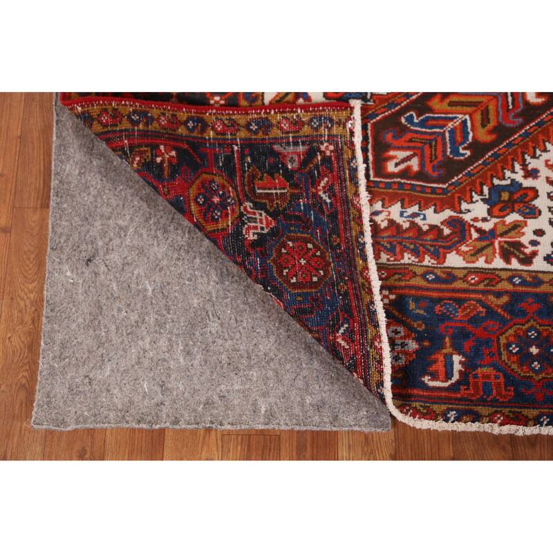 Hand Knotted Oriental 100% Wool Carpet Traditional Medallion Red Heriz Area Rug - 10' 9'' X 8' 1''