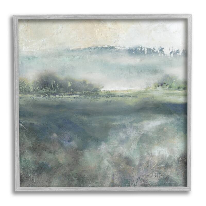 Stupell Misty Landscape Painting Abstract Weather Vegetation Framed Wall Art, Design by Carol Robinson - Multi - 24 x 24 - Grey