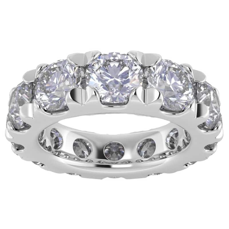 10 1/2 Carat (ctw) Natural Diamond Eternity ring in White Gold