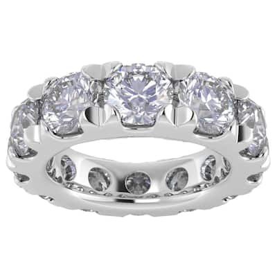 10 1/2 Carat (ctw) Natural Diamond Eternity ring in White Gold