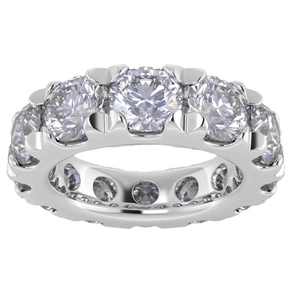 10 1/2 Carat (ctw) Natural Diamond Eternity ring in White Gold