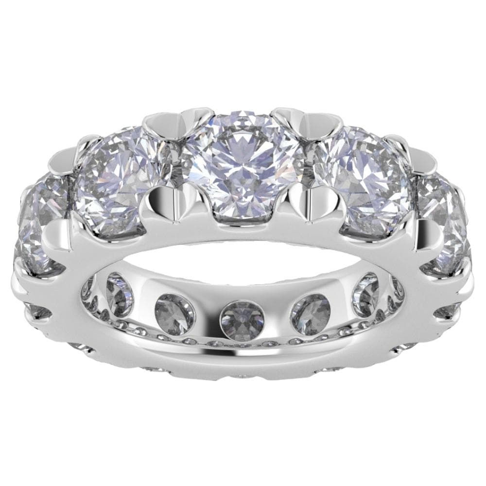 Bliss Diamond 10 1/2 Carat (ctw) Natural Diamond Eternity ring in White Gold