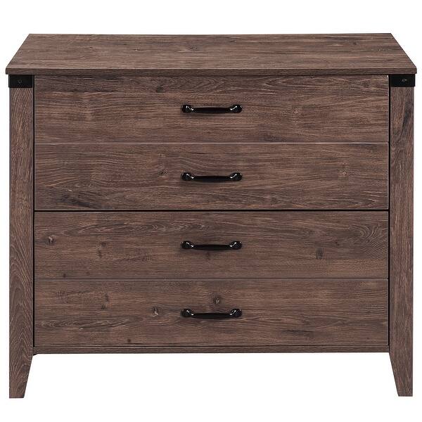 Shop Home Office Lateral File Cabinet With Two Drawers Overstock 32039967