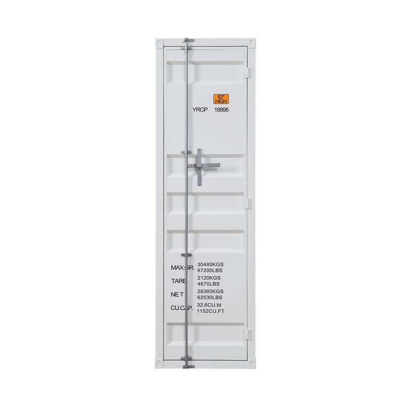 Cargo White Finish Wardrobe - White