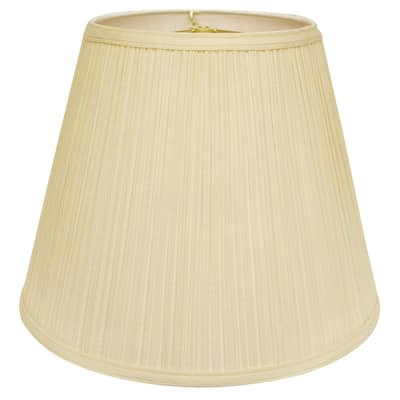 HomeRoots14" Ivory Empire Deep Slanted Broadcloth Lampshade - 14