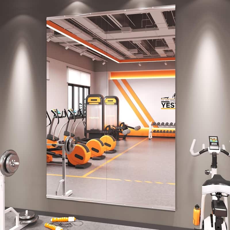 KIOTEE Large Full Length Mirror For Gym, Yoga and Dance Studio - 67x24-2PCS