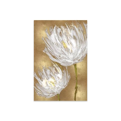 Tulips on Gold II Print On Acrylic Glass by Vanessa Austin