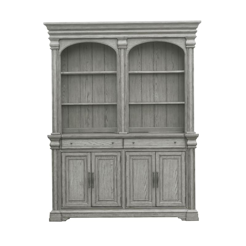 Madison Ridge Server and Hutch - 19.02"W x 49.13"H x 65.98"D