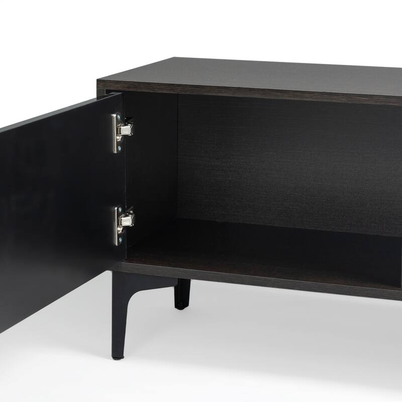 62.99" TV Stand with LED Remote Control Lights and High Gloss Finish for TVs Up to 65"