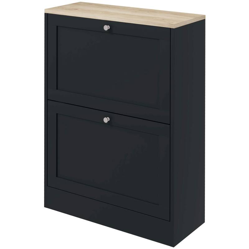 Hidden Shoe Storage Cabinet with 2 Flip Drawers and Adjustable Shelves