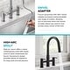 preview thumbnail 40 of 86, KRAUS Oletto Bridge Kitchen Faucet with 2-Function Pull-Down Sprayhead