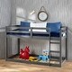 preview thumbnail 7 of 5, Twin Loft Bed with Ladder & Safety Guaranteed, Grey