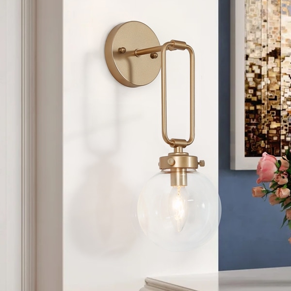 Modern Contemporary Gold Glass Unique Wall Sconces Globe Vanity
