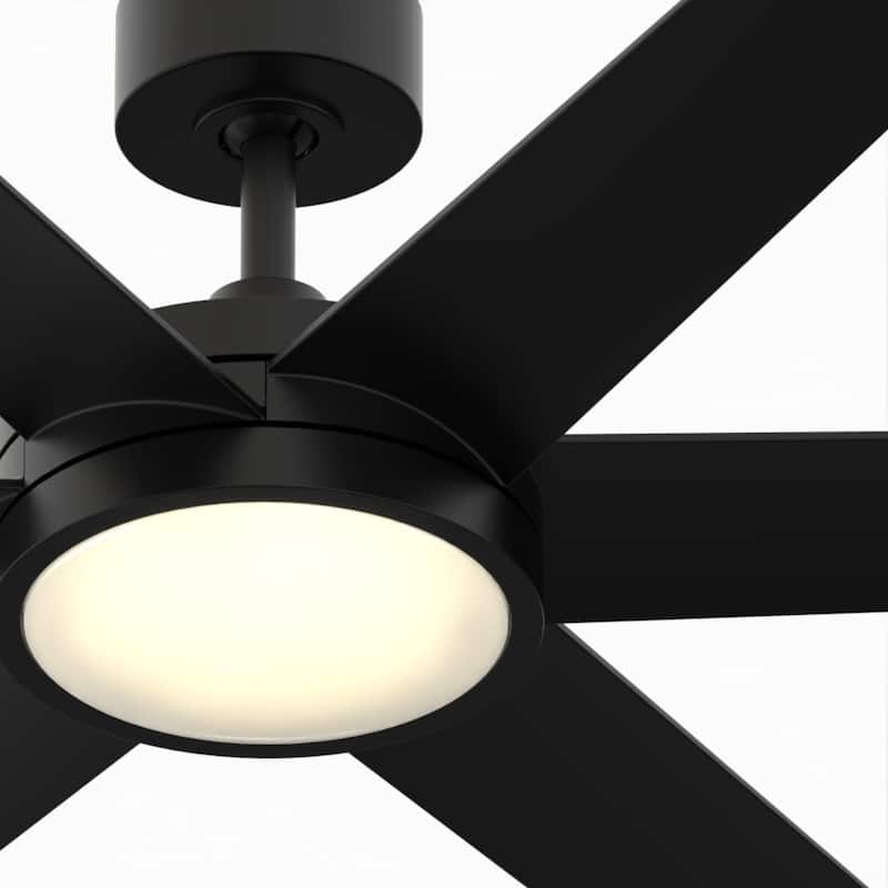 Fanimation Brawn 64 inch Indoor/Outdoor Ceiling Fan with LED CCT Select Light Kit and Remote Control