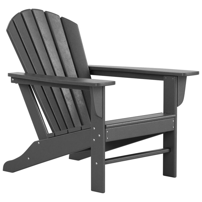 Altura Outdoor Eco-Friendly All Weather Poly Patio Adirondack Chair - Deep Seating - Gray
