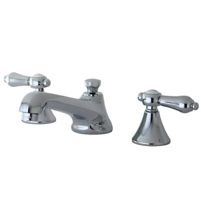 Kingston Brass Deck Mount Widespread Bathroom Faucet with Brass Pop-Up