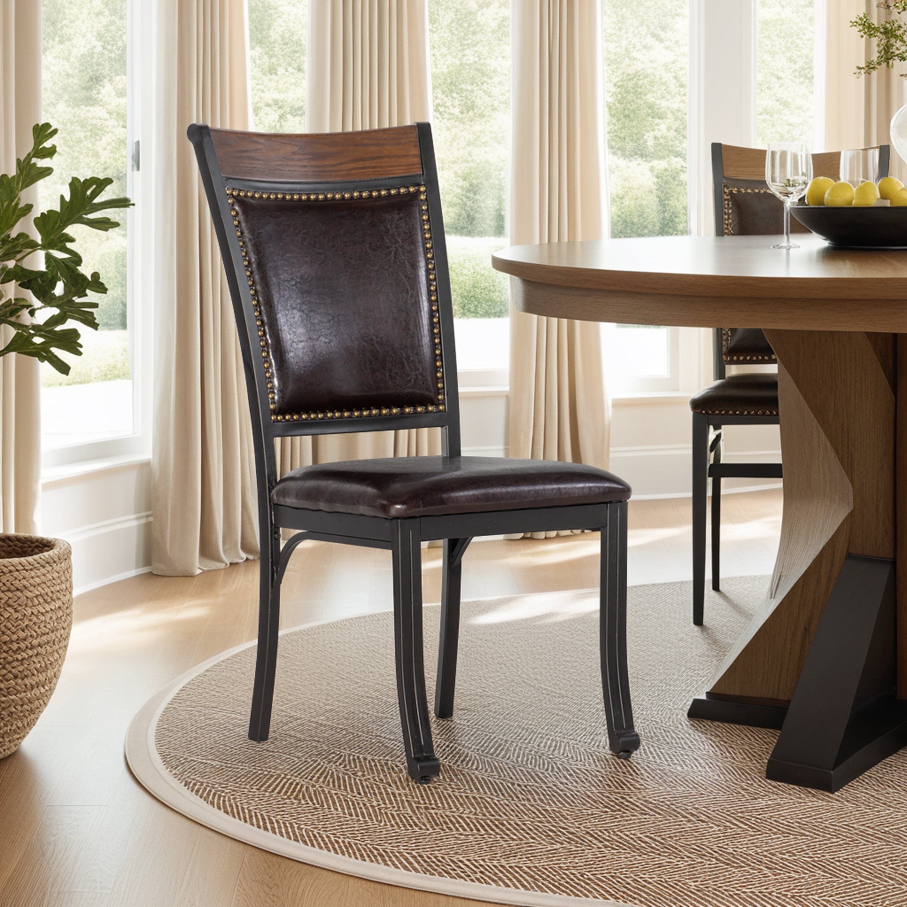 Linon Franklin Industrial Side Chair (Set of 2)