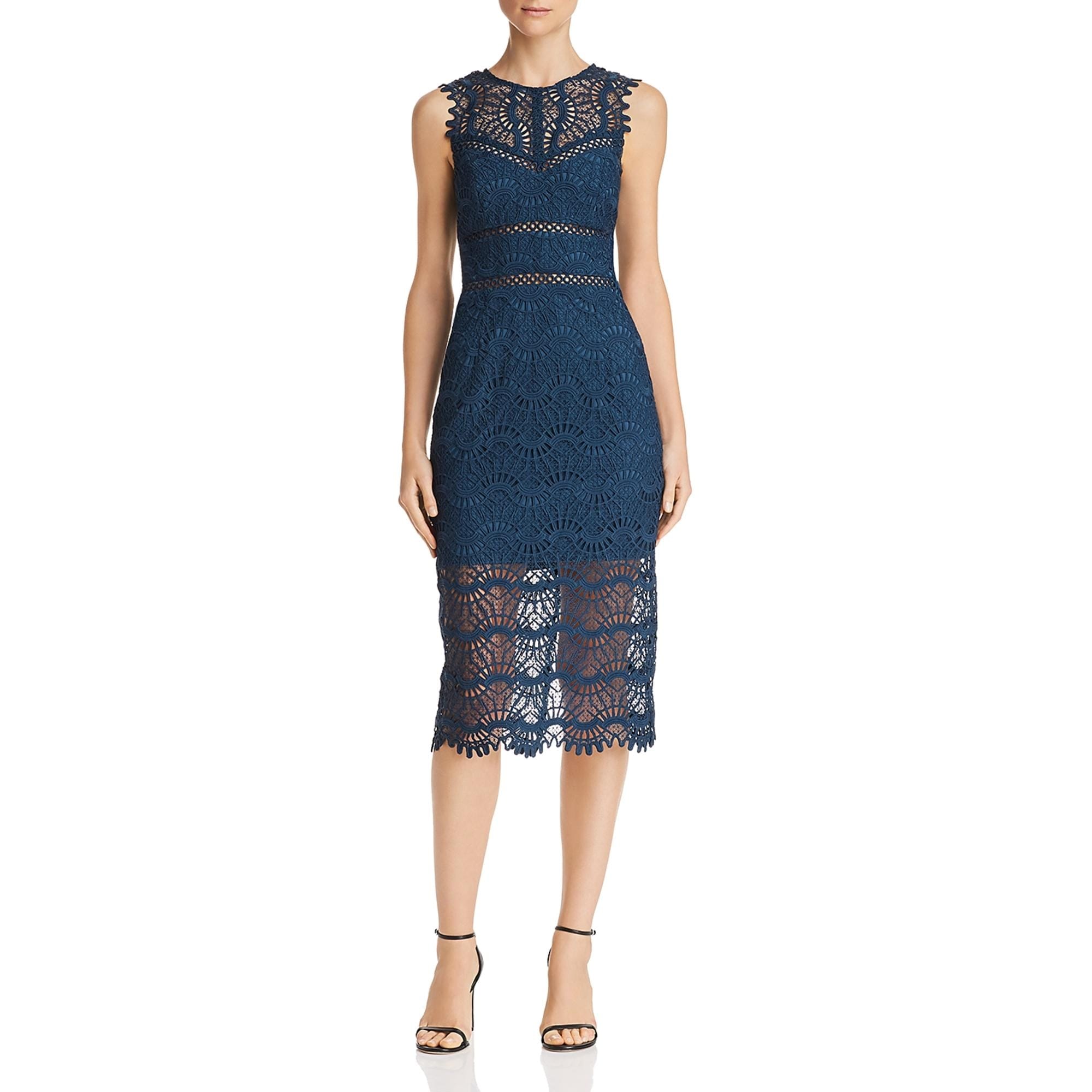 bardot mariano lace sheath dress