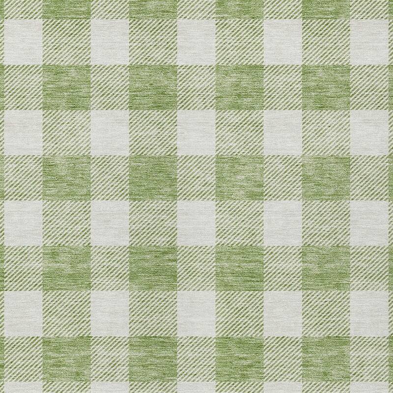 HomeRoots Plaid Transitional Rectangle Outdoor Rug