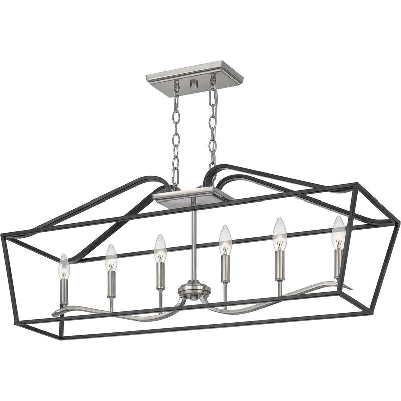 Catalina 6-Light Island Chandelier in Matte Black