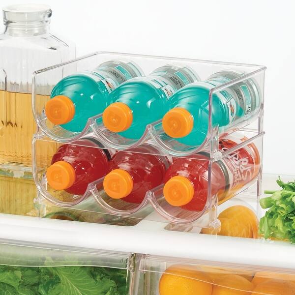 mDesign Plastic Water Bottle Storage Organizer - 4 Pack - 8 X 11.3 ...