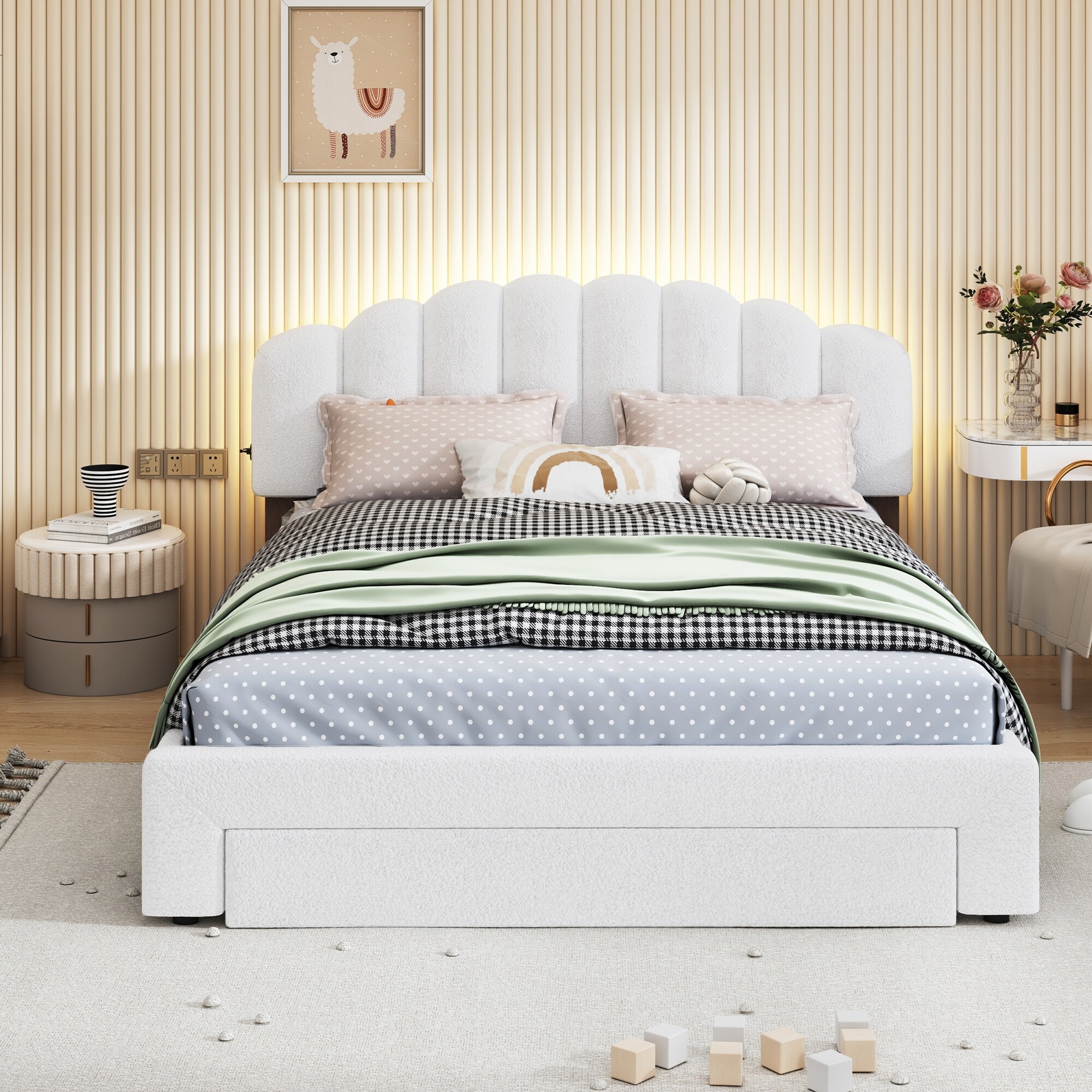 Western queen shop bed frame