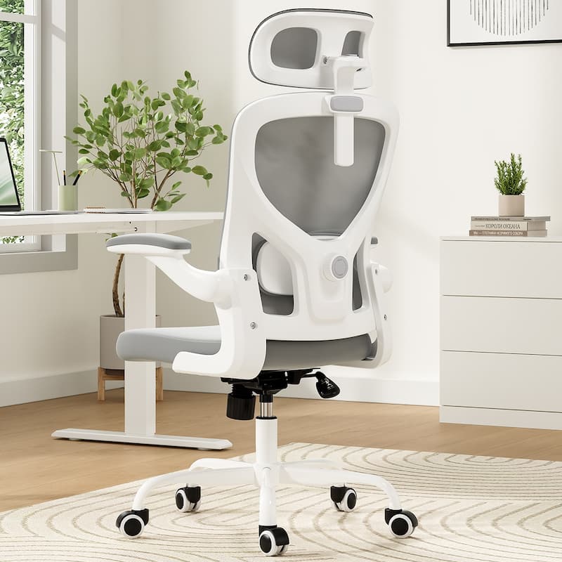 Ergonomic Office Chair With Headrest,High Back Computer Chair With Armrests And Adjustable Lumbar Support