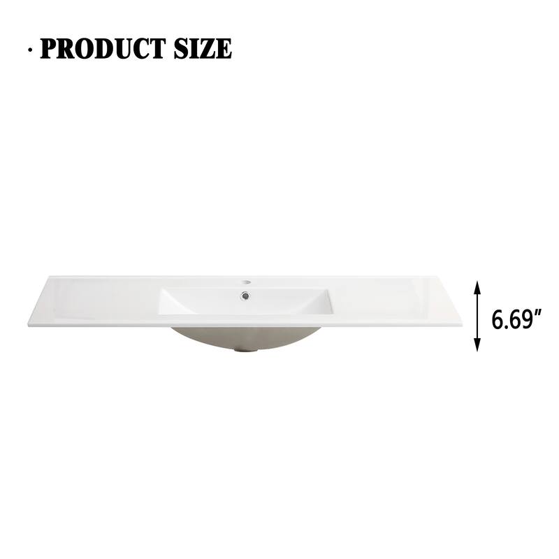 48" Bathroom Vanity Ceramic Sink