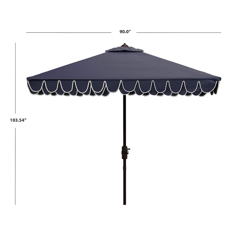 SAFAVIEH Outdoor Naima Valance 7.5 Ft Square Umbrella