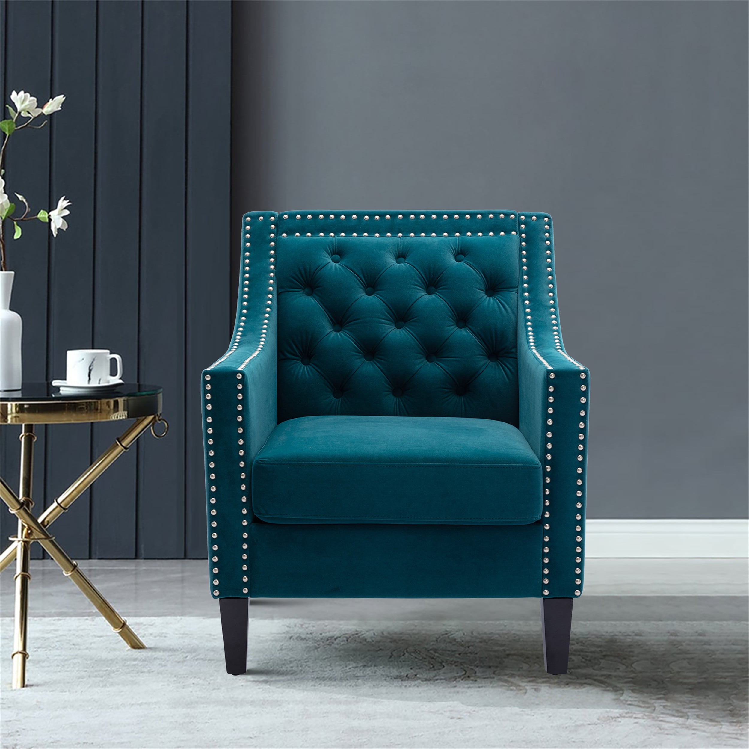 Dark teal accent discount chair