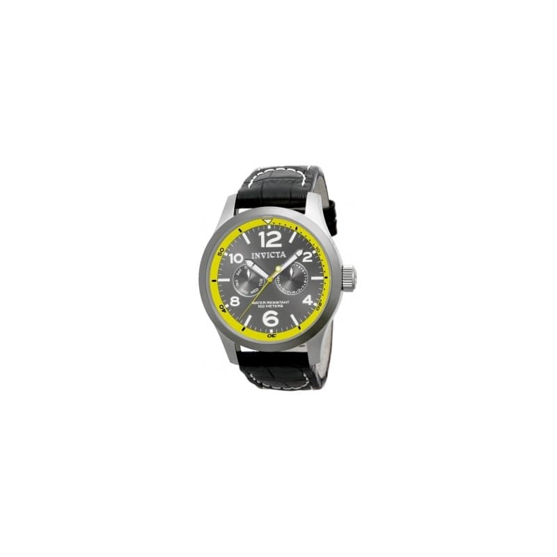 Invicta Men's 14141 I-Force Quartz 3 Hand Charcoal Dial Watch - Grey