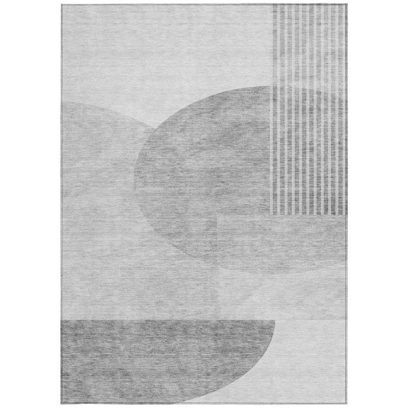 HomeRoots Geometric Transitional Rectangle Outdoor Rug