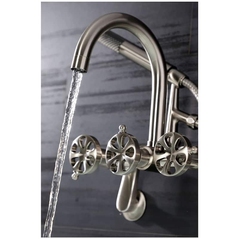 Kingston Brass AE815.RX Belknap Wall Mounted Tub Filler with Built-In