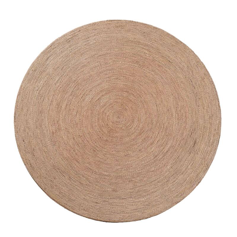 Bistra Modern Bohemian Natural Brown Seagrass and Wood Dining Table