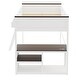 preview thumbnail 4 of 14, Queen Size Loft Bed with Desk, Open Shelf and Storage Box, USB Charging Station, Wooden Support Bed Frame, No Box Spring Needed