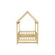 preview thumbnail 40 of 39, Twin Floor Bed with House Roof Frame, Safety Guardrails, and Fence Design