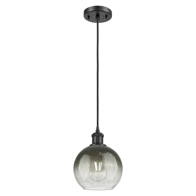 Innovations Lighting Endless Possibilities Ballston - Brookhaven Globe - 1 Light 8" Cord Hung Mini Pendant - Slate/Matte Black